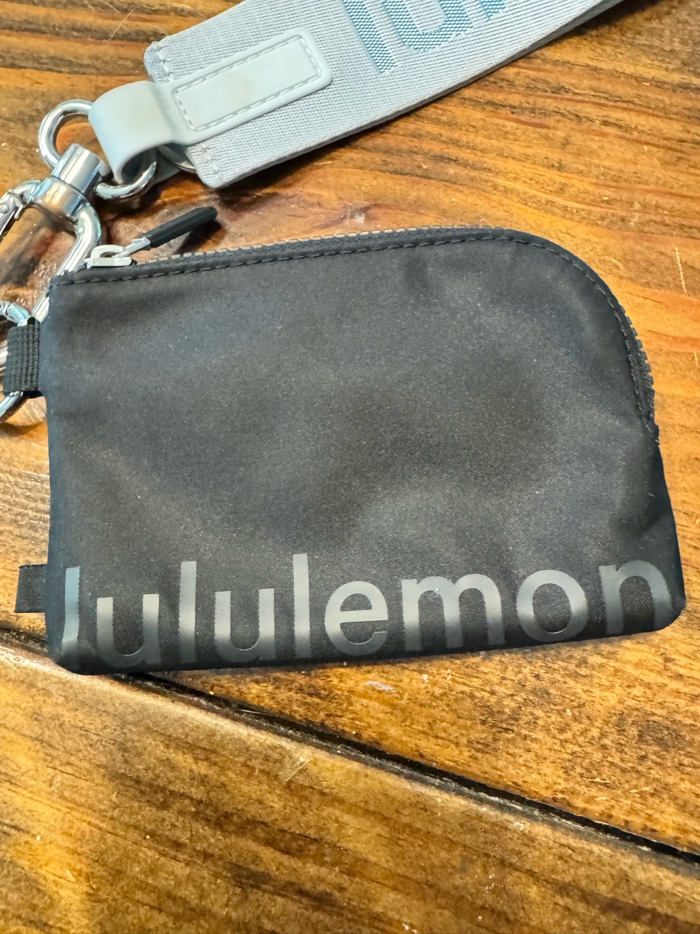 Lululemon Wristlet Keychain/Pouch Set black/gray - Picture 2 of 8